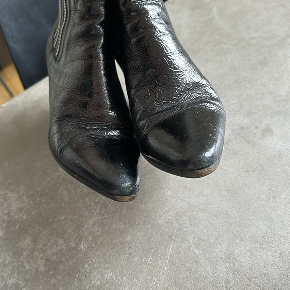 Yves Saint Laurent Black Ankle Boots, Size 37 - Picture 13 of 14